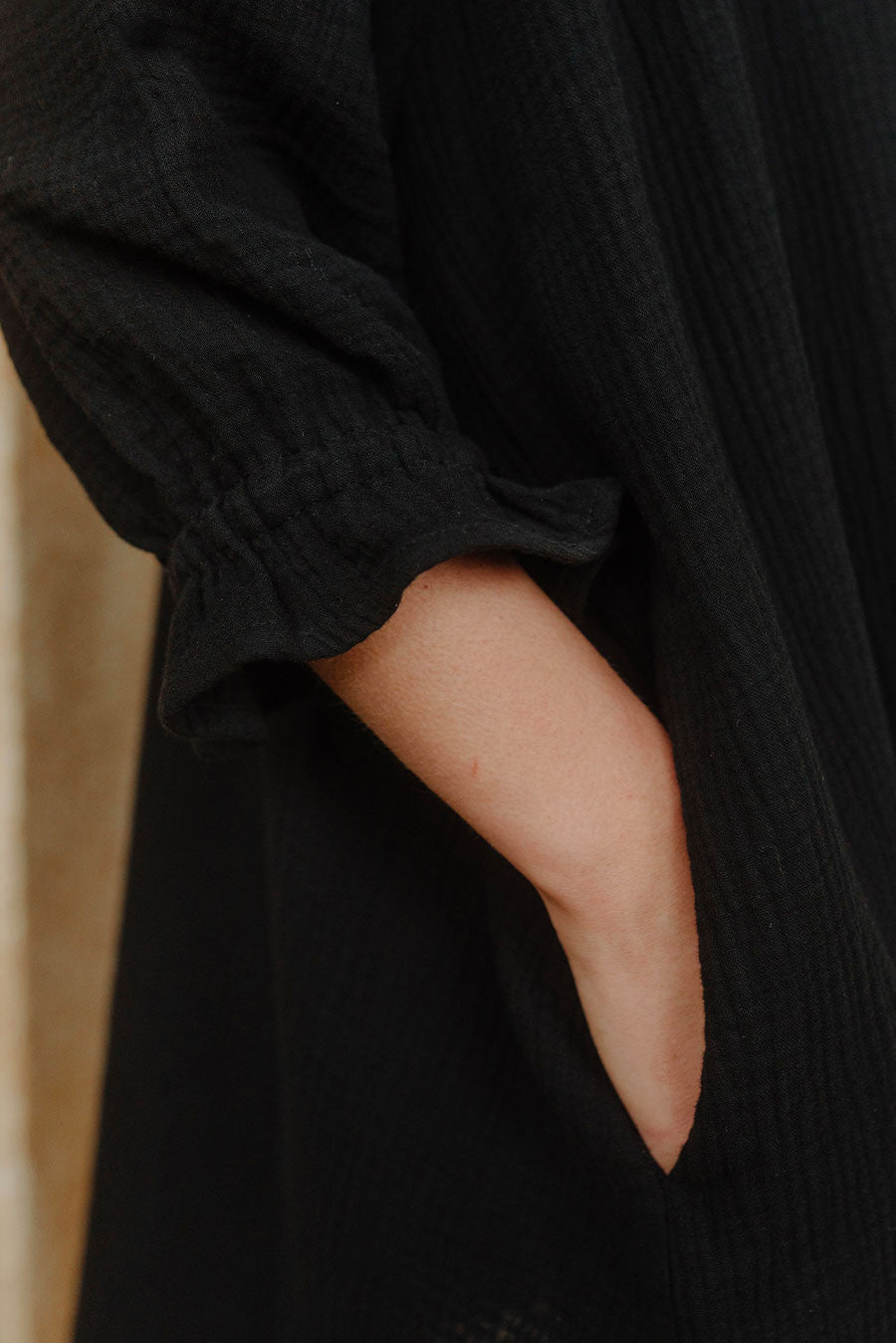 Vestido Atys Noir Coton