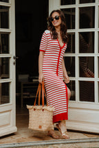 Vestido Évy Rayas Rojo