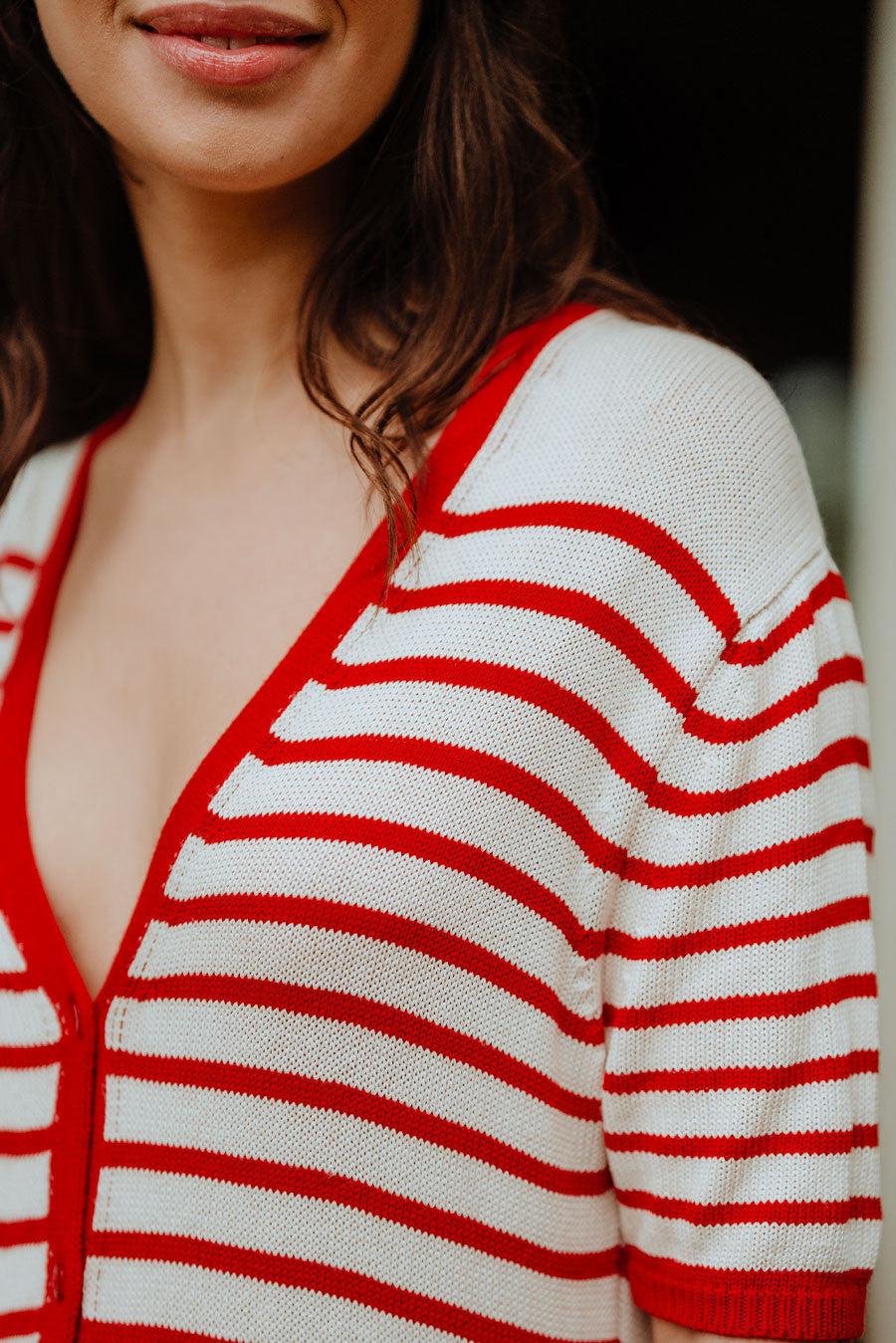Vestido Évy Rayas Rojo