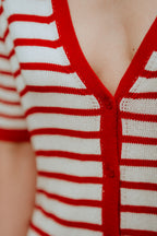 Vestido Évy Rayas Rojo