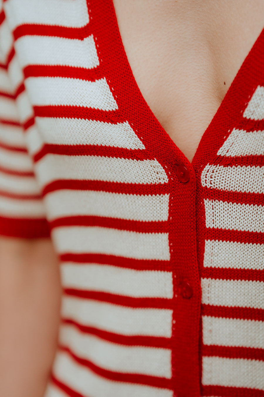 Vestido Évy Rayas Rojo