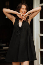 Vestido Fanny Negro Algodón