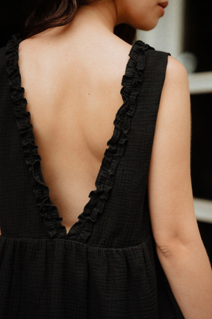 Vestido Fanny Negro Algodón