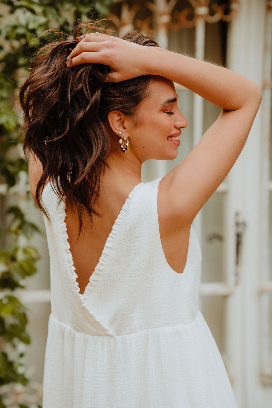 Jill White Cotton Dress