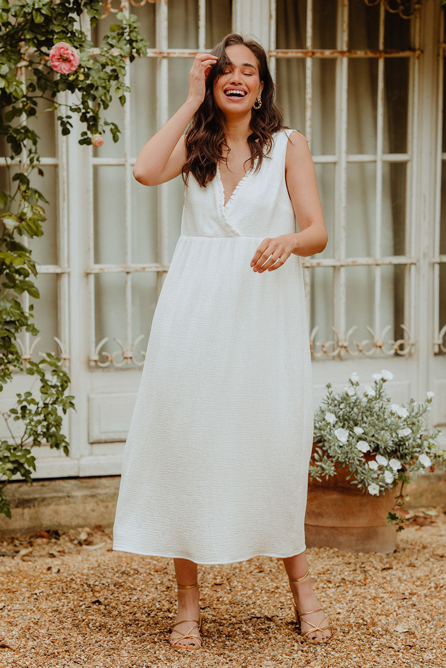 Jill White Cotton Dress