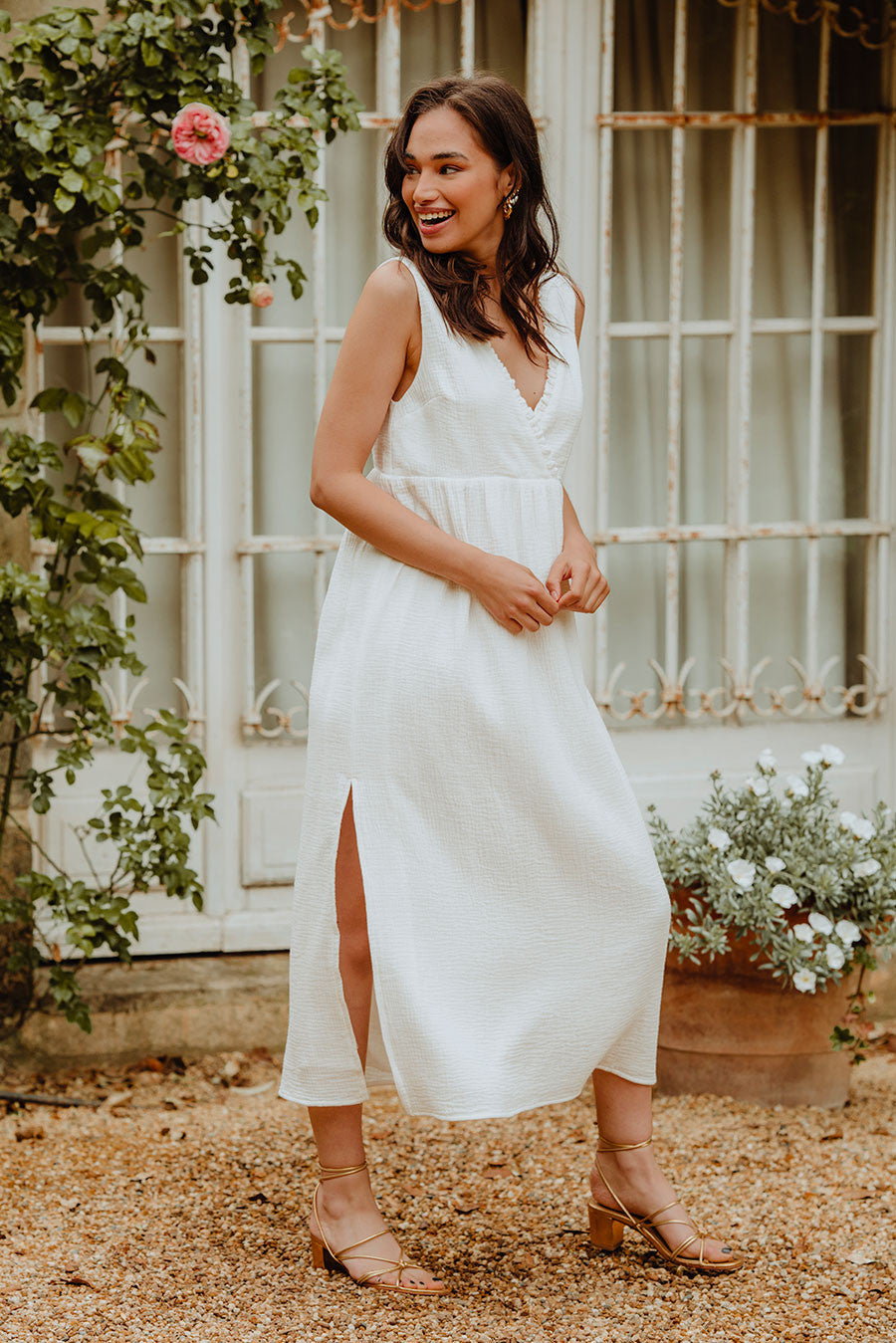 Jill White Cotton Dress