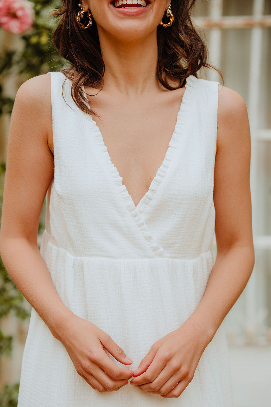 Jill White Cotton Dress