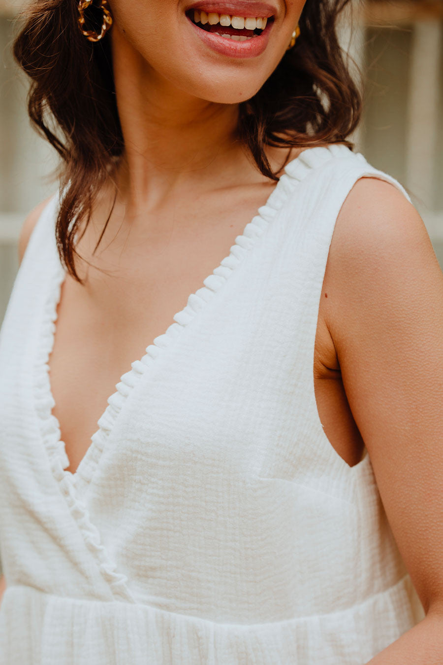 Jill White Cotton Dress