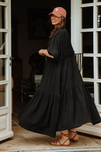 Kimono Bao Negro Algodón