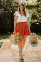 Falda Eloise Arcilla Algodón