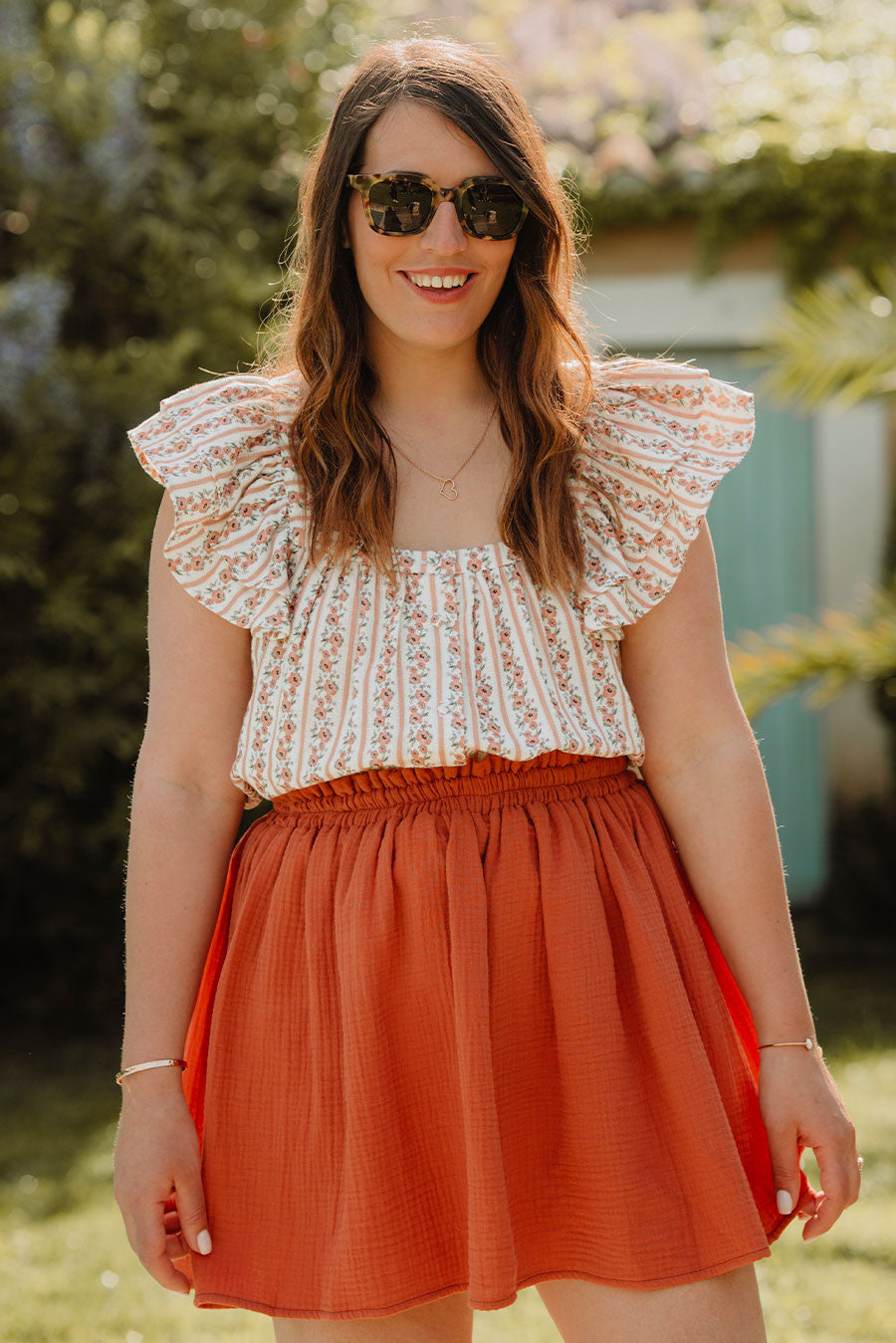 Falda Eloise Arcilla Algodón