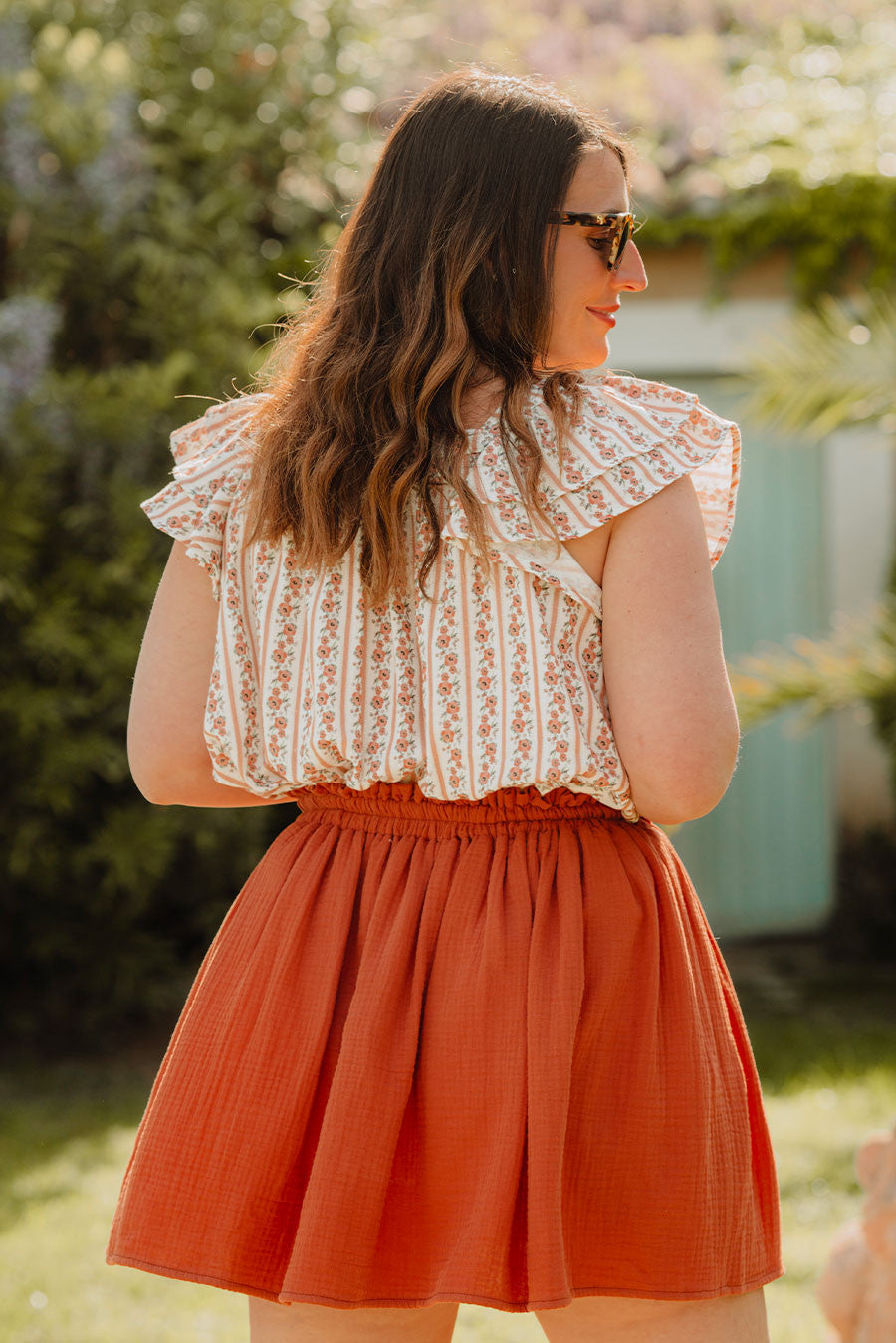 Falda Eloise Arcilla Algodón