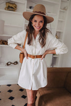 Vestido Lison Terciopelo Crudo