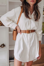 Vestido Lison Terciopelo Crudo