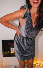 Vestido Augustin Plateado