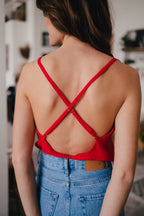 Top Sin Mangas Khalis Rojo