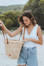Dithi Raffia Tote Bag