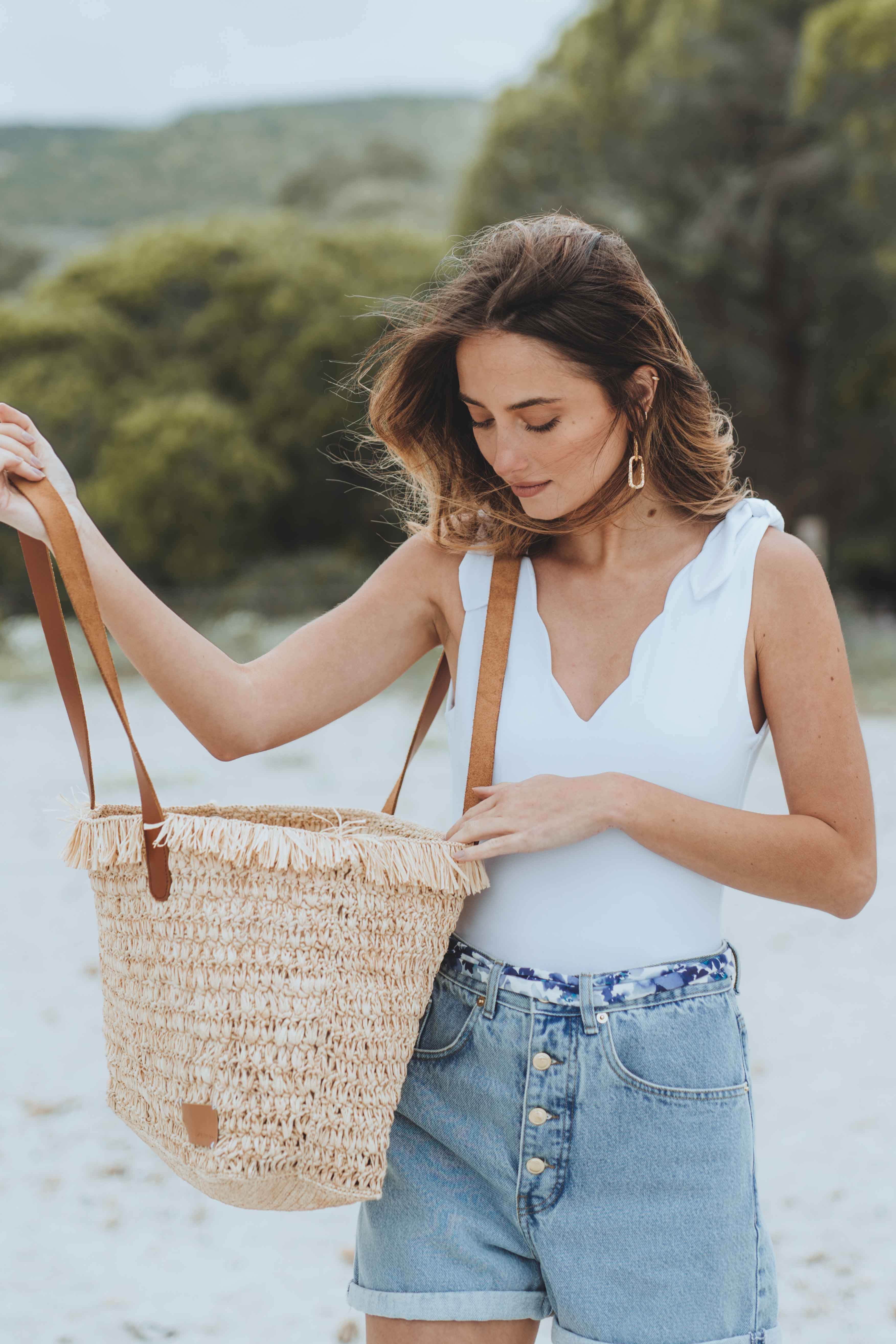 Dithi Raffia Tote Bag