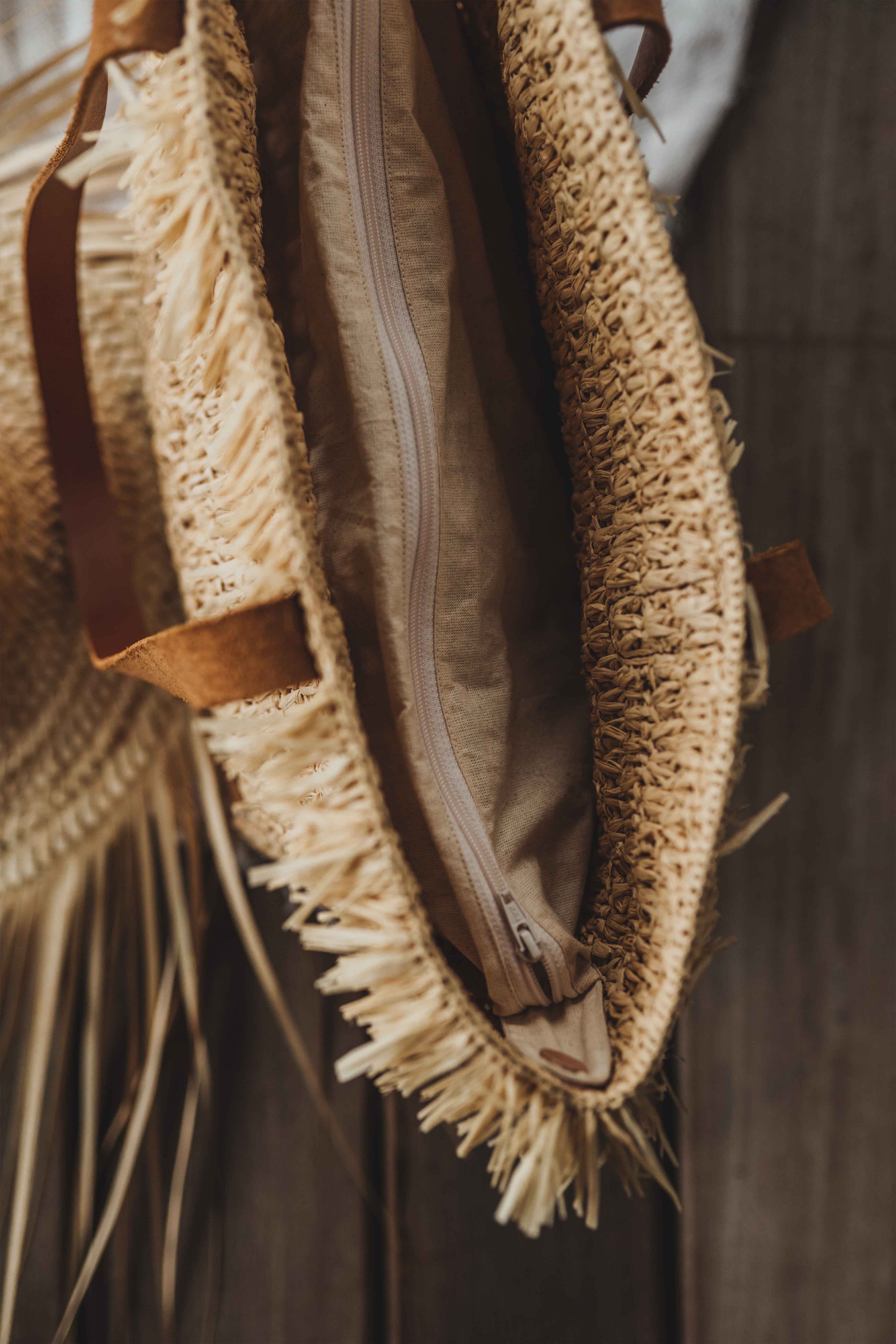 Dithi Raffia Tote Bag
