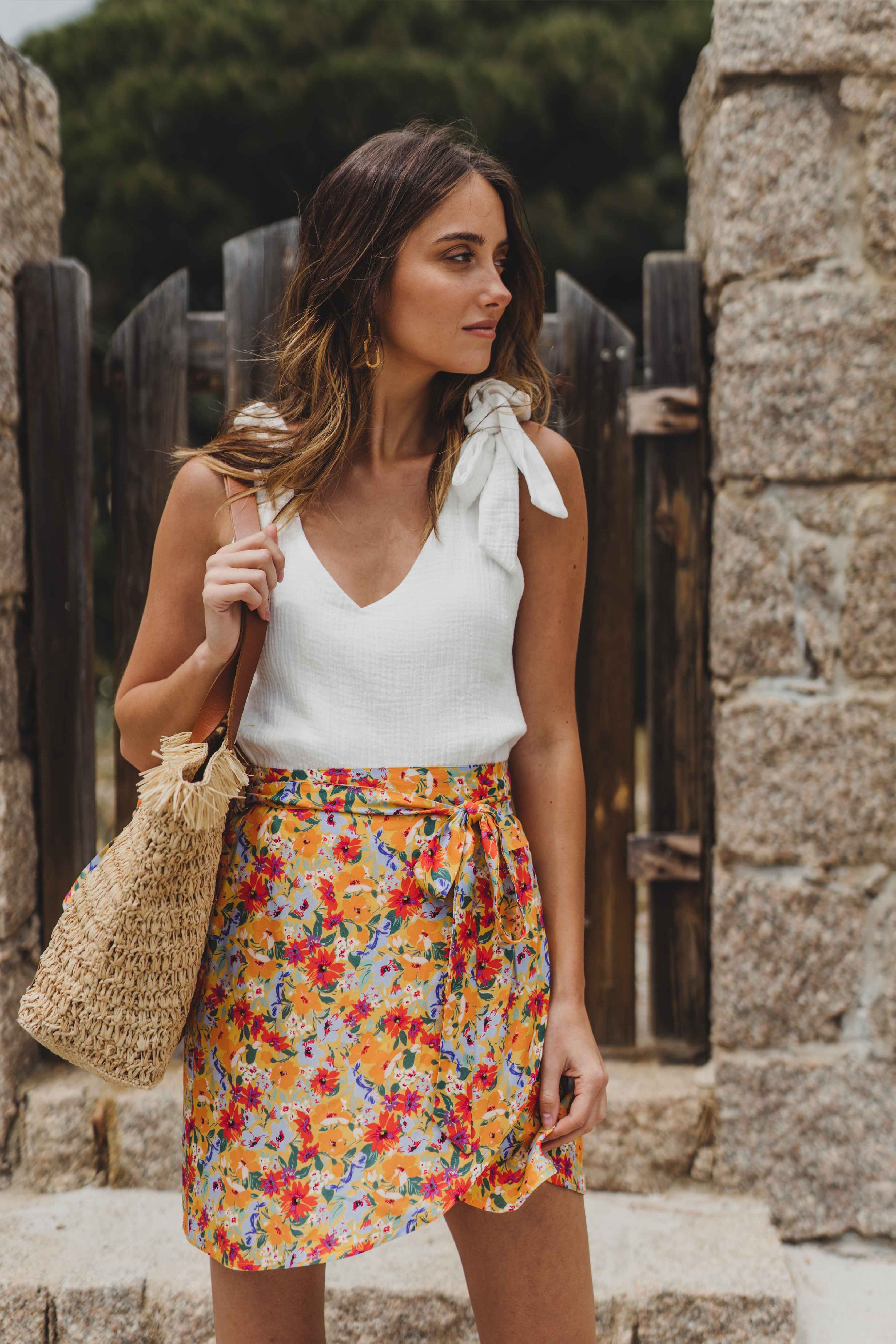 Falda Yseult Fleur D Été