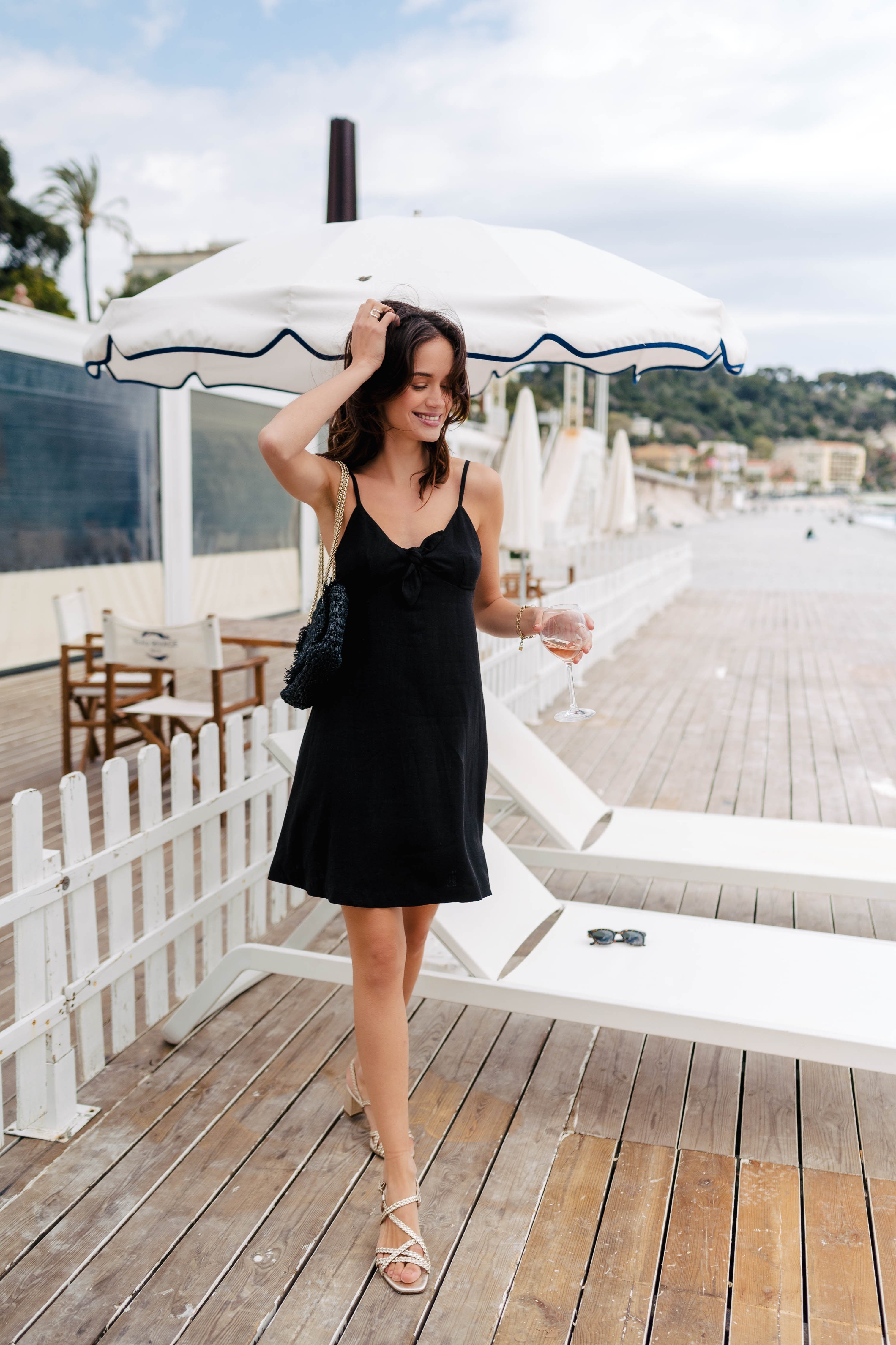 Vestido Marjorie Lino Viscosa Negro