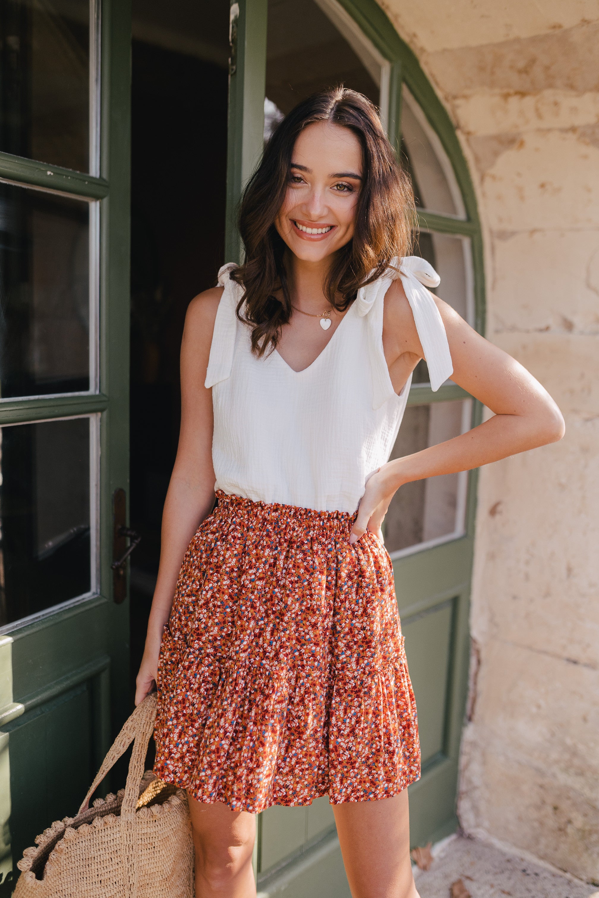 Falda Edma Liberty Mandarina