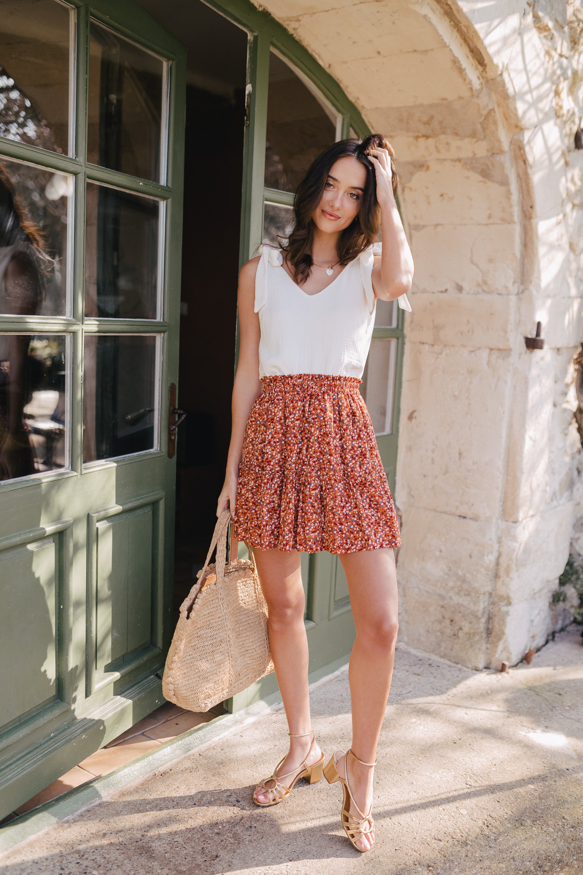 Falda Edma Liberty Mandarina