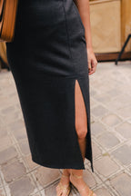 Falda Léana Gris Jaspeado