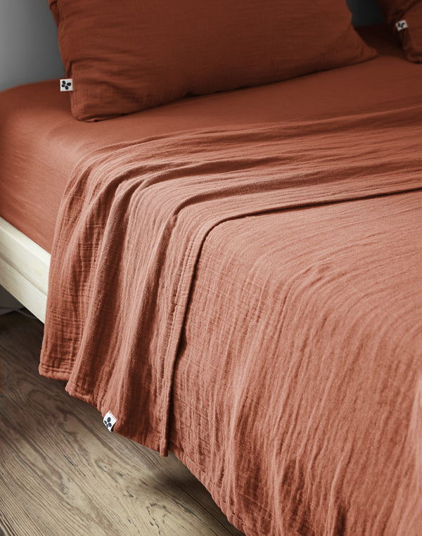 Gaia - Drap Plat - Terracotta