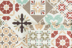 Azulejo - Alfombra de Cocina Interior - Poliéster Estampado - Multicolor