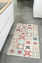 Azulejo - Alfombra de Cocina Interior - Poliéster Estampado - Multicolor