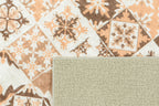 Azulejo - Alfombra de Cocina Interior - Poliéster Estampado - Naranja