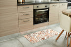 Azulejo - Alfombra de Cocina Interior - Poliéster Estampado - Naranja