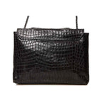 Bolso de hombro Maku de cocodrilo - Negro