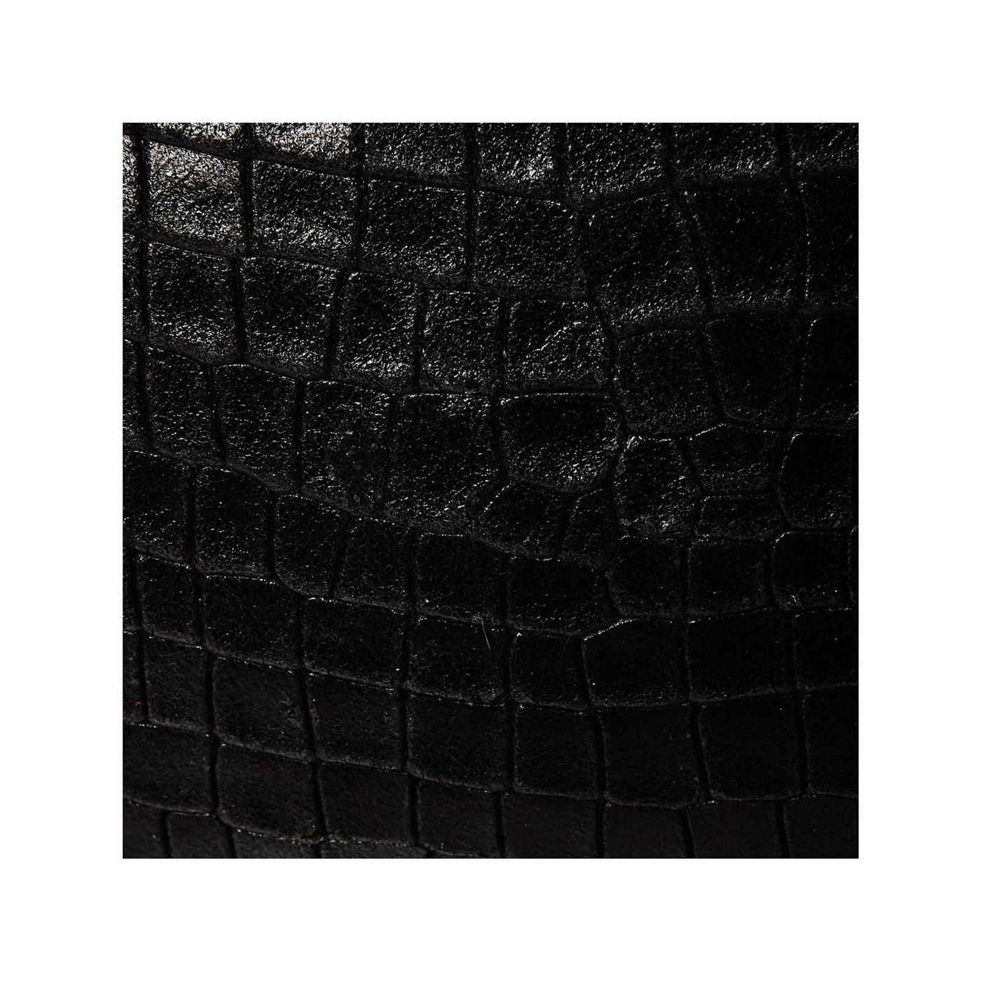 Bolso de hombro Maku de cocodrilo - Negro