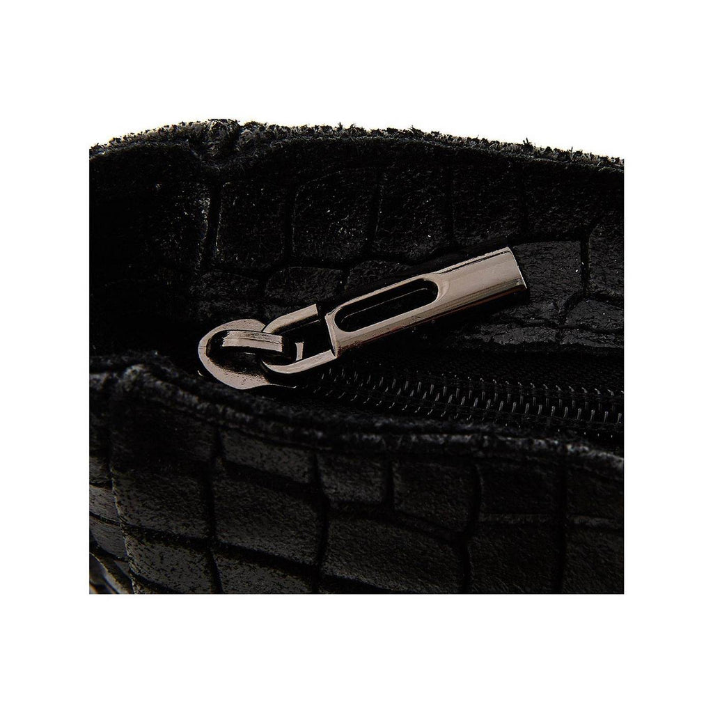 Bolso de hombro Maku de cocodrilo - Negro