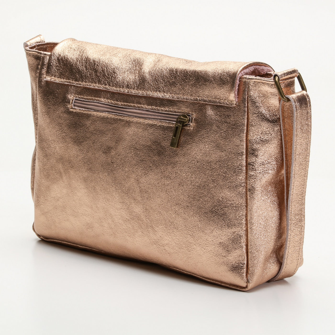 Ana Metalique Shoulder Bag - Metallic Pink