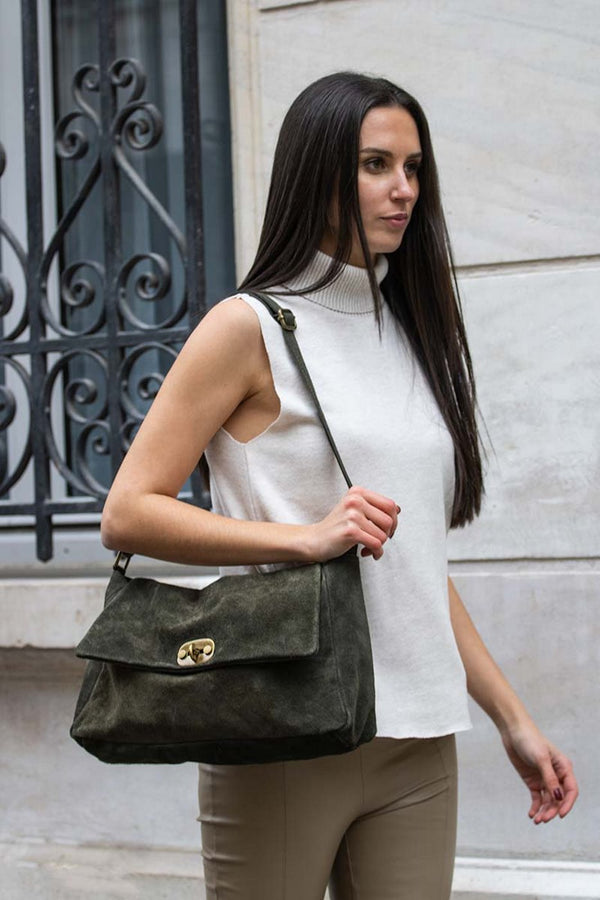 Bolso bandolera Ana - Verde oscuro
