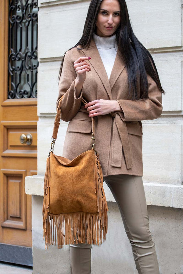 Bolso Lucy Flecos - Camel