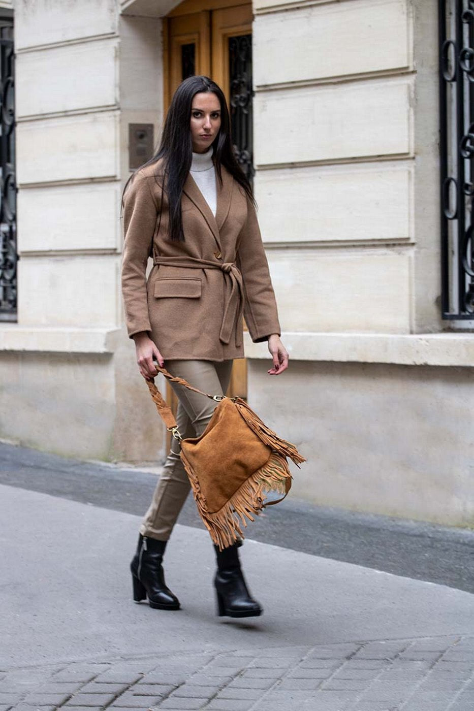 Bolso Lucy Flecos - Camel