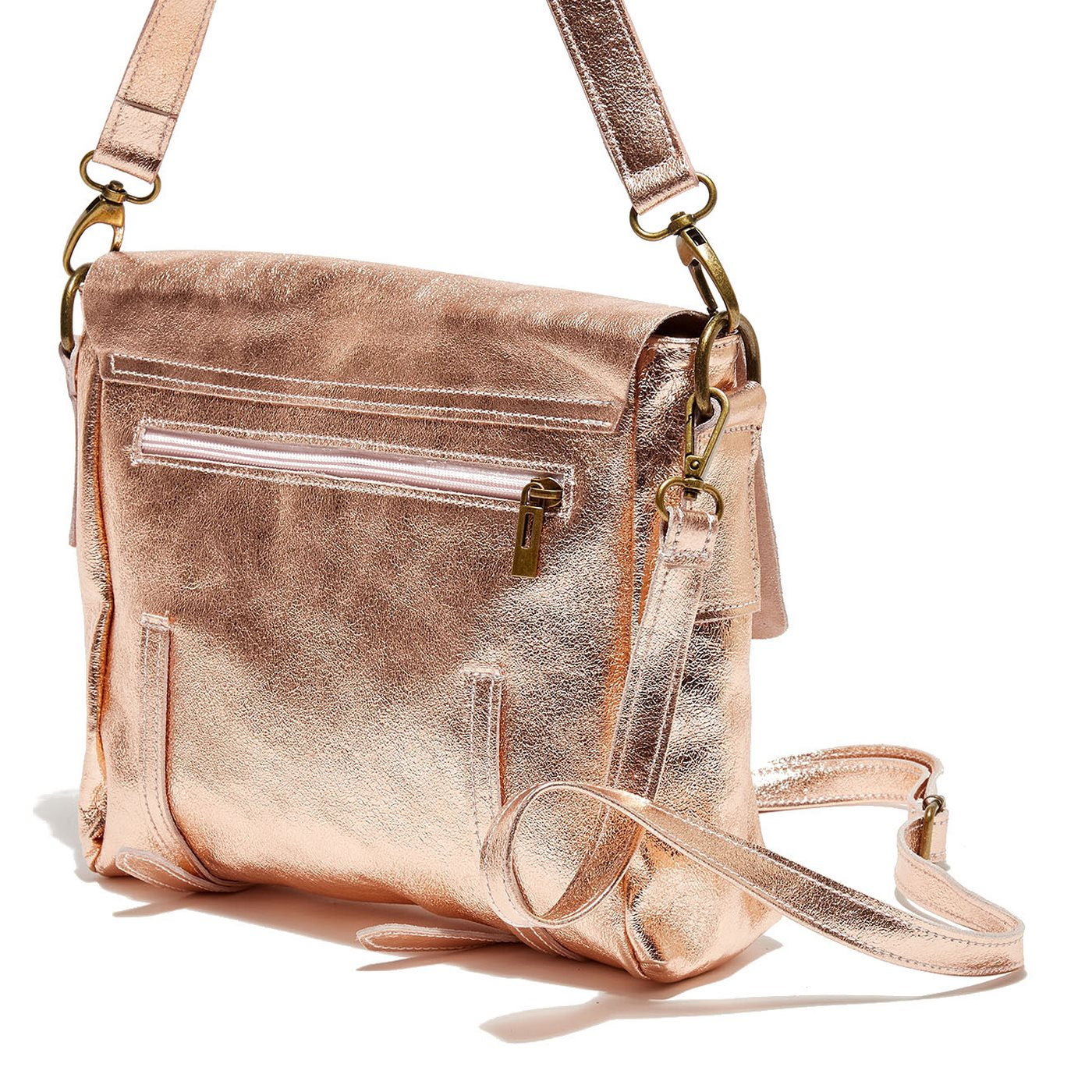 Bolso bandolera Nyle - Rosa metalizado