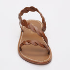 Sandales Plates Maria - Camel