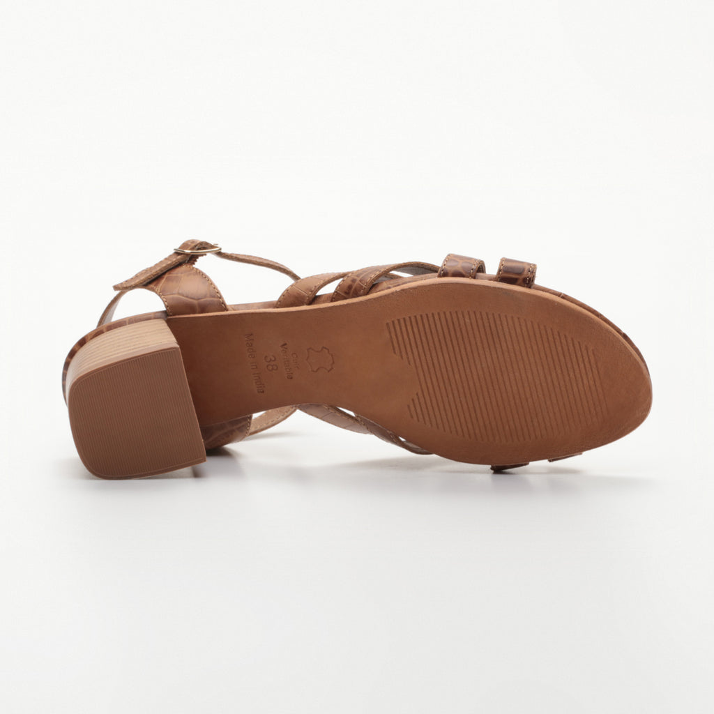 Sandales A Talons Uma - Camel