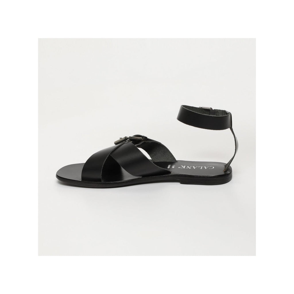 Nevaeh Ankle Strap Sandals - Black