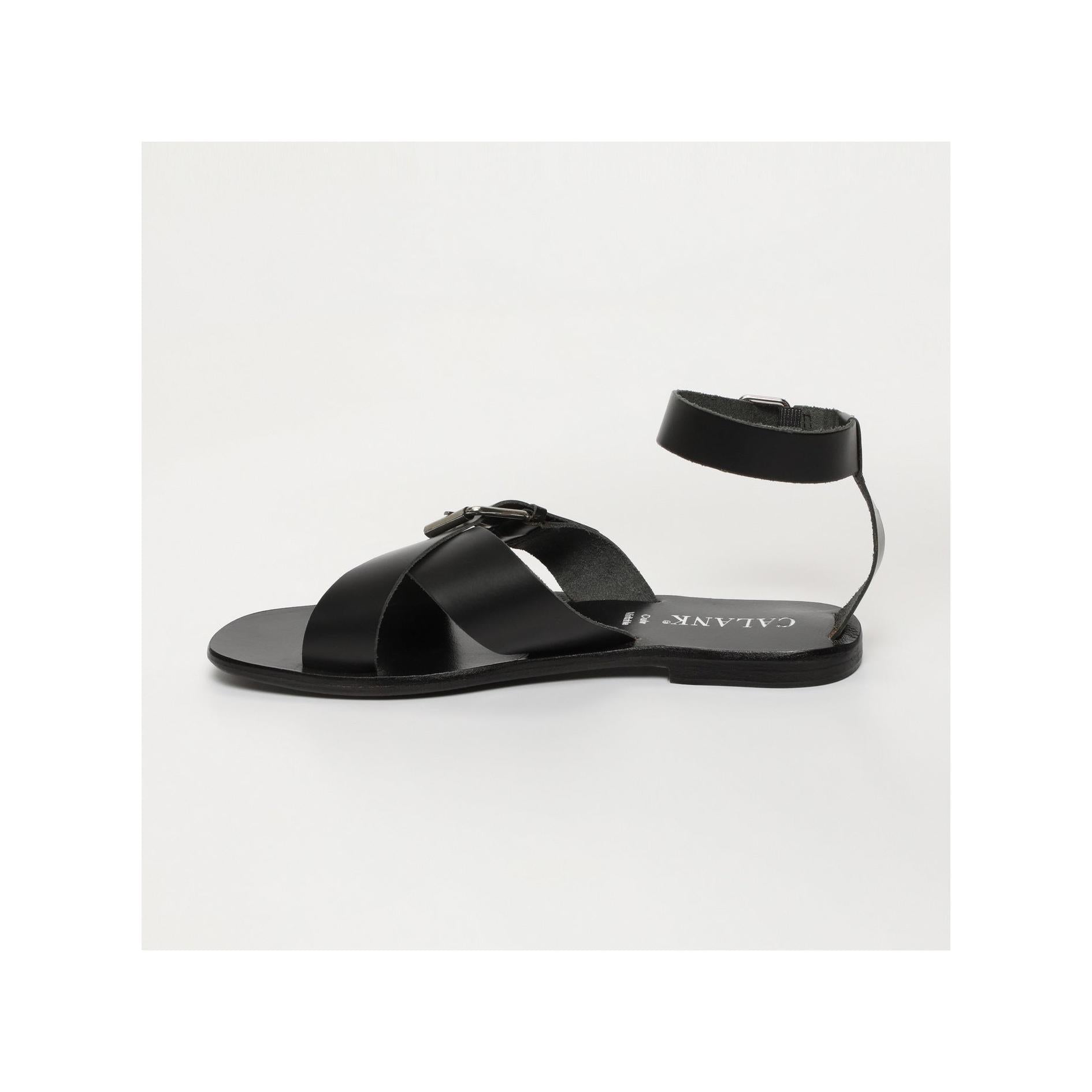 Nevaeh Ankle Strap Sandals - Black