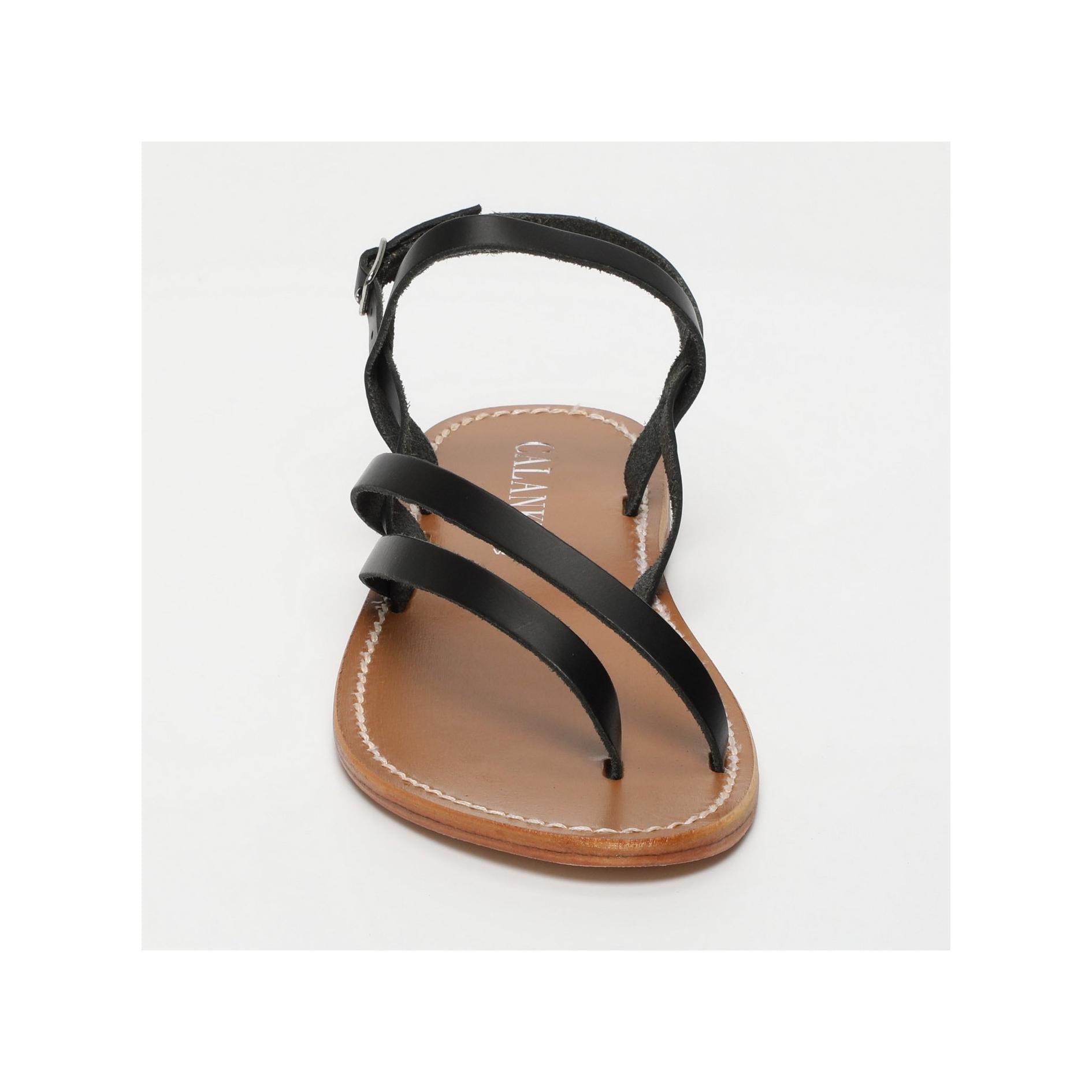Sandalias Entre Dedos - Cora - Negro