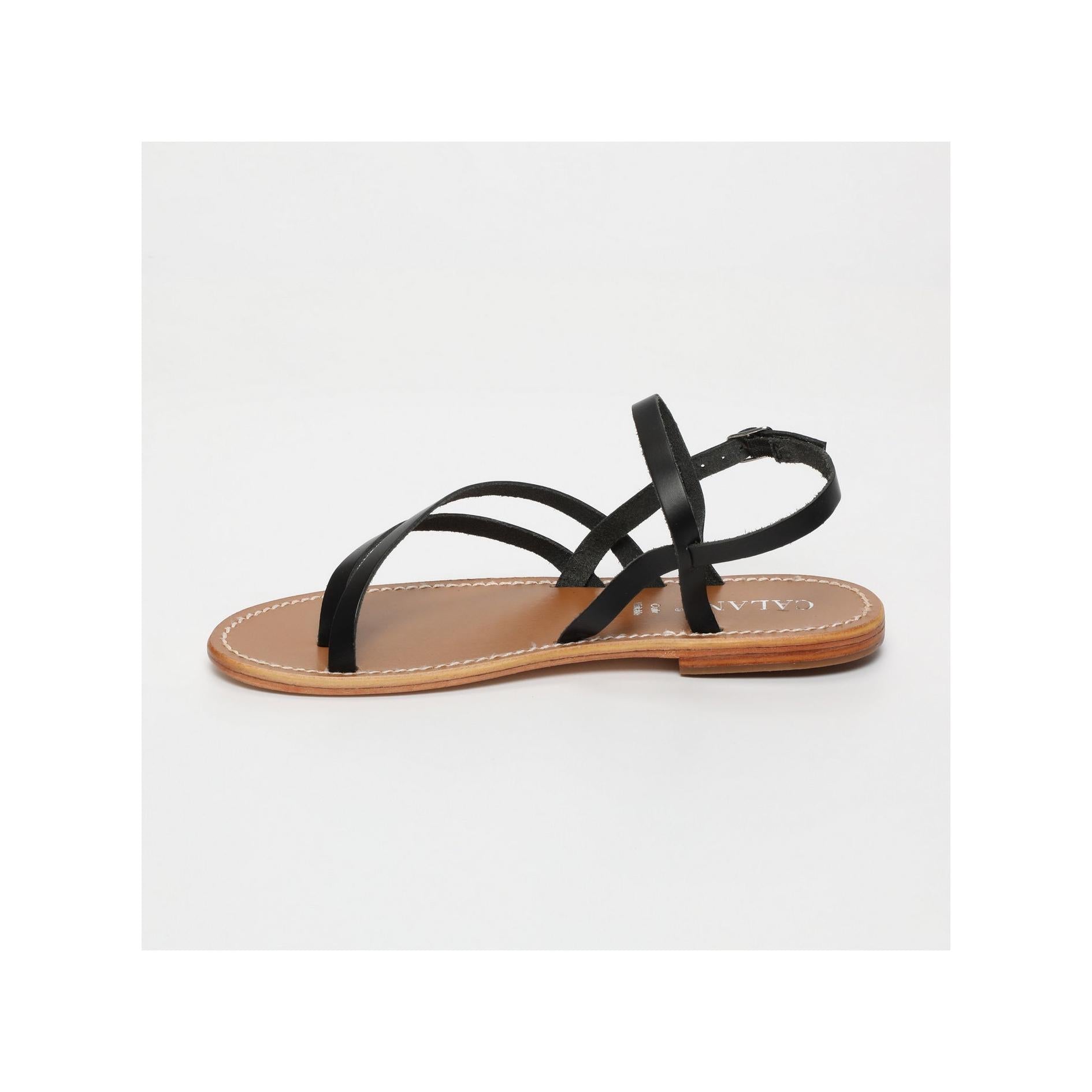 Sandalias Entre Dedos - Cora - Negro