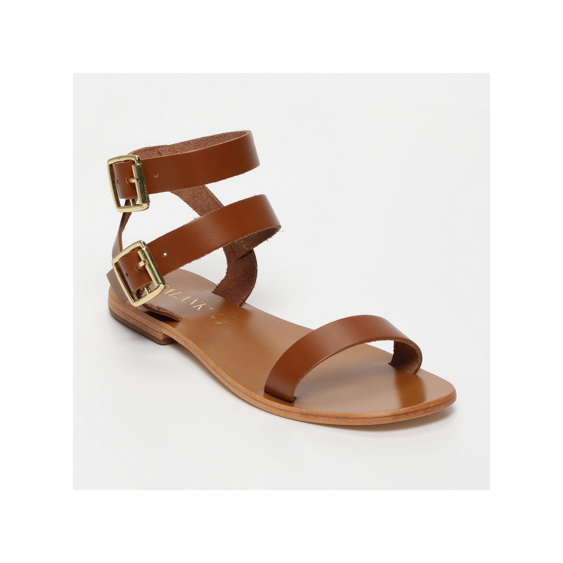 Sandalias con tira al tobillo Bhavna - Camel