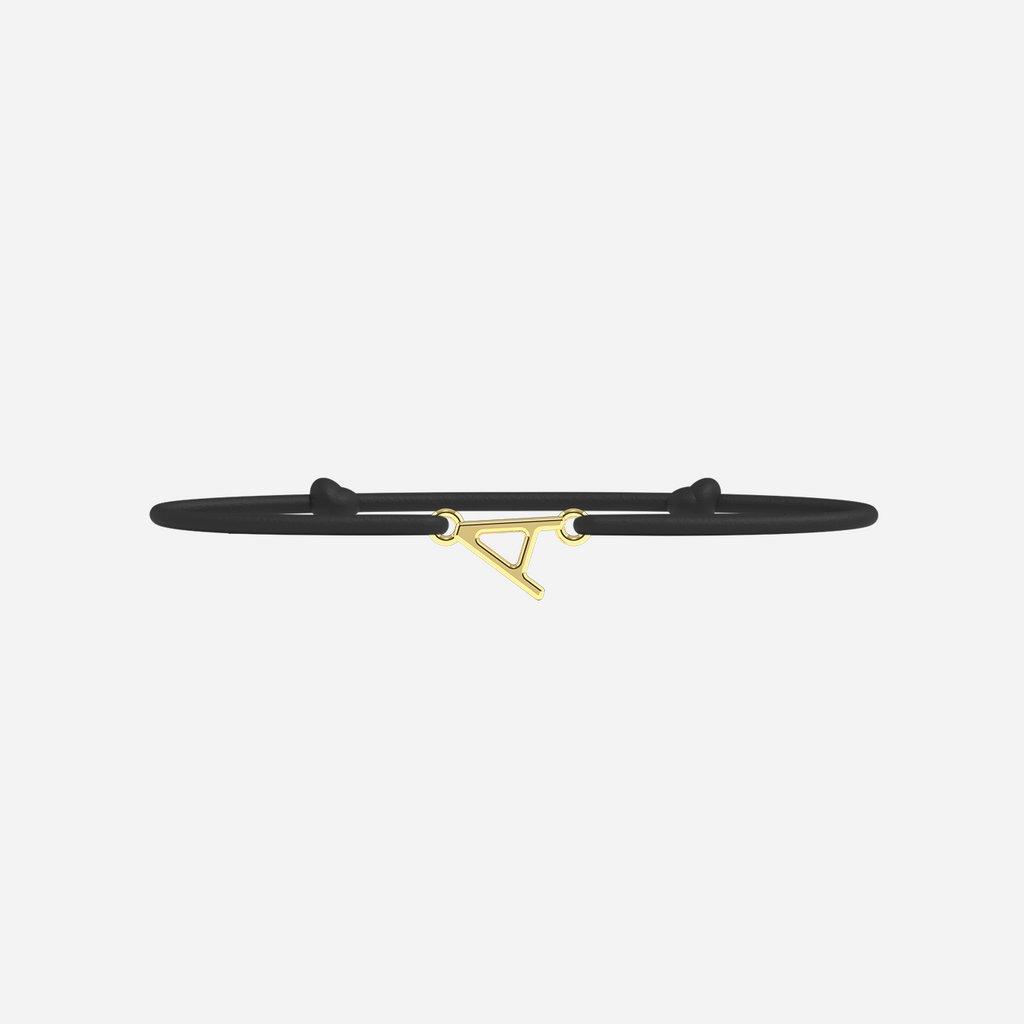 Pulsera A - Oro - Negro