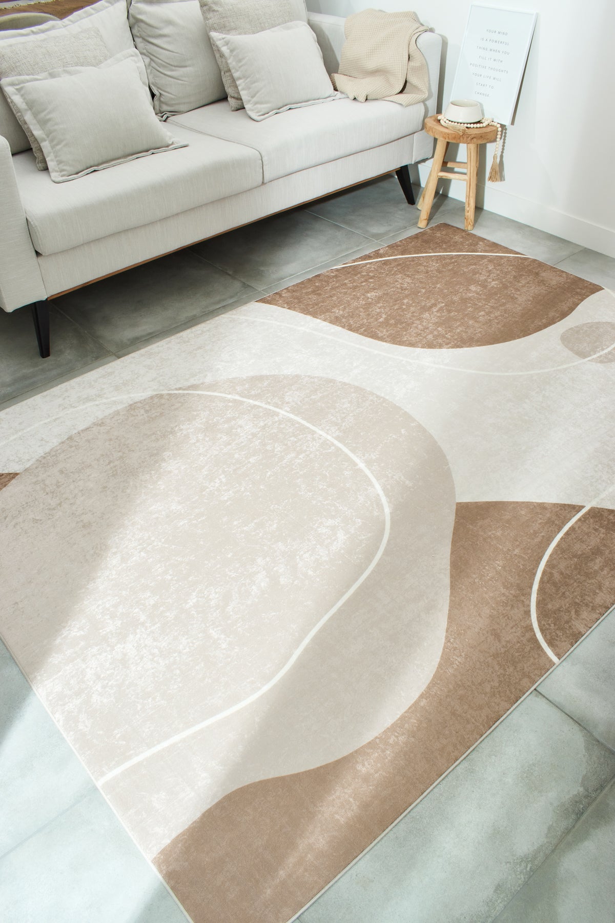 Grege - Alfombra Interior - Poliéster Estampado - Beige